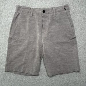 Hurley Dri Fit Cutback‎ Stretch Shorts Heather Wolf Grey 21" Stretchband Size 32